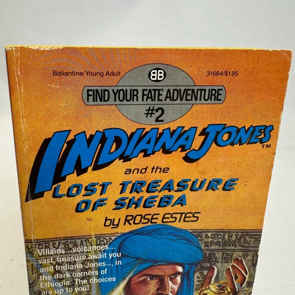 Indiana Jones Lost Treasure of Sheba #2 Find Your Fate Adventure Book Rose Estes
